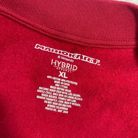 Girls Hybrid Apparel Nintendo MARIOKART Red and White Varsity Jacket (XL) - Picture 4 of 8